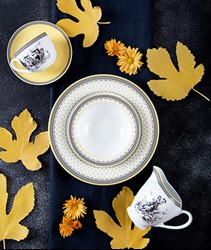 سرویس چینی 17 پارچه چای خوری ویلیج چینی زرین