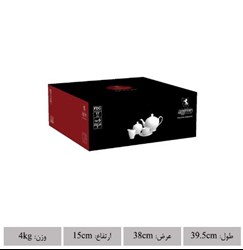 سرویس چینی 17 پارچه چای خوری هدیه طلایی چینی زرین