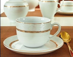 سرویس چینی 12 پارچه چای خوری هدیه طلایی چینی زرین