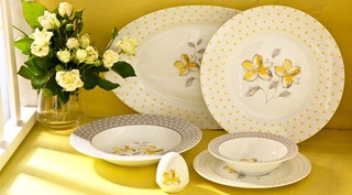 سرویس چینی 102 پارچه والنسیا زرد چینی زرین (12 نفره)