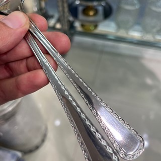 سرویس قاشق و چنگال ۱۲ پارچه ناب استیل مدل برلین براق