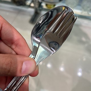 سرویس قاشق و چنگال ۱۲ پارچه ناب استیل مدل برلین براق