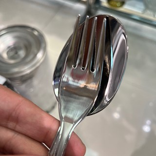 سرویس قاشق و چنگال ۱۲ پارچه ناب استیل مدل برلین مات