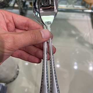 سرویس قاشق و چنگال ۱۲ پارچه ناب استیل مدل برلین مات
