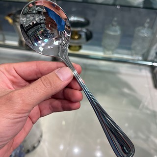 قاشق سوپ خوری ناب استیل مدل تشریفات ساده