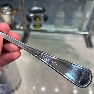 قاشق سوپ خوری ناب استیل مدل تشریفات ساده