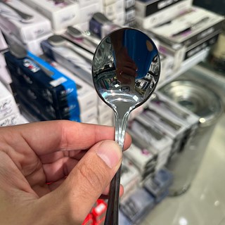 قاشق سوپ خوری ناب استیل مدل ونیز ساده