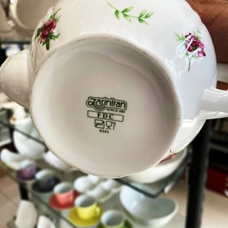 قوری چینی زرین ایران مدل چهارترک بیدگل
