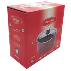 قابلمه گرانیت درب پیرکس سایز 20 تفلون تابان