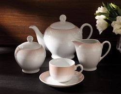 سرویس چینی 12 پارچه چای خوری مریدین رزگلد چینی زرین