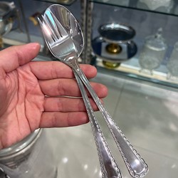 سرویس قاشق و چنگال ۱۲ پارچه ناب استیل مدل برلین براق