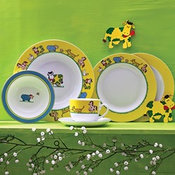 سرویس چینی 5 پارچه کودک طرح مزرعه چینی زرین